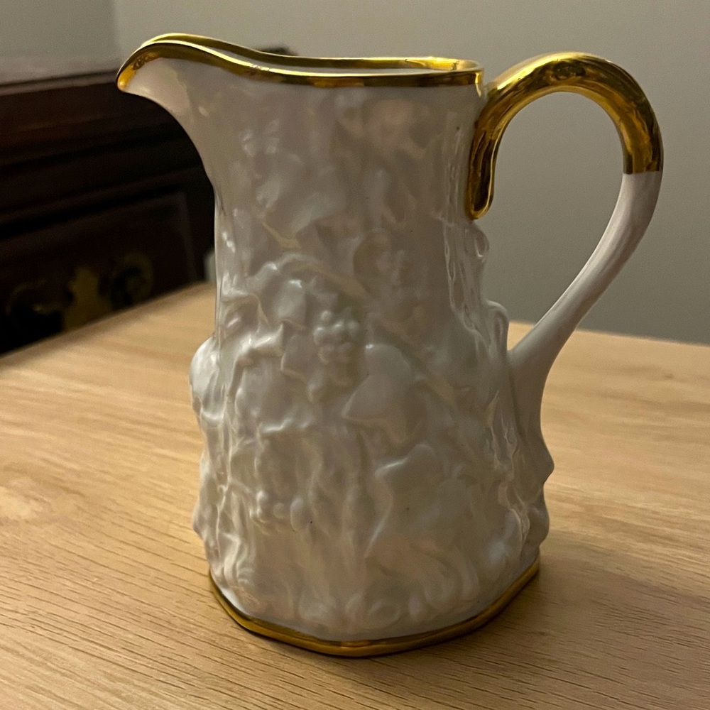 Old English Oak Gold Pitcher 10oz Royal Stafford VTG